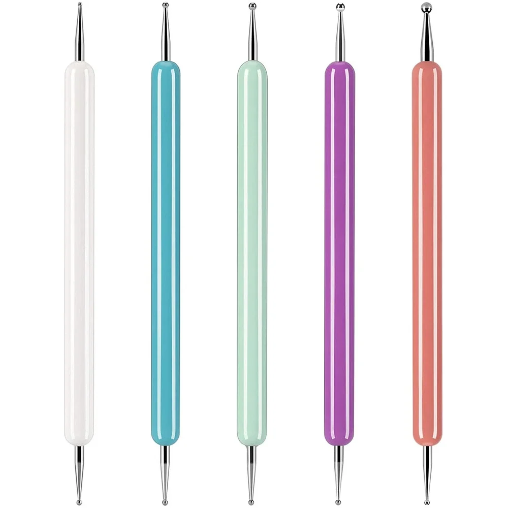 5 Pcs Embossing Stylus Set Pattern Tracing Transfer Paper Nail Art Dotting Tool